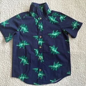 Old Navy Navy Blue Dinosaur Print Kids Shirt